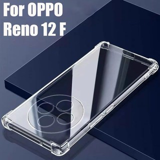 Ốp Điện Thoại Trong Suốt Reno 12F Cho OPPO Reno 12 F Pro 5G Vỏ Silicon Mềm Chống Rơi TPU Bảo Vệ Mặt Sau Chống Sốc