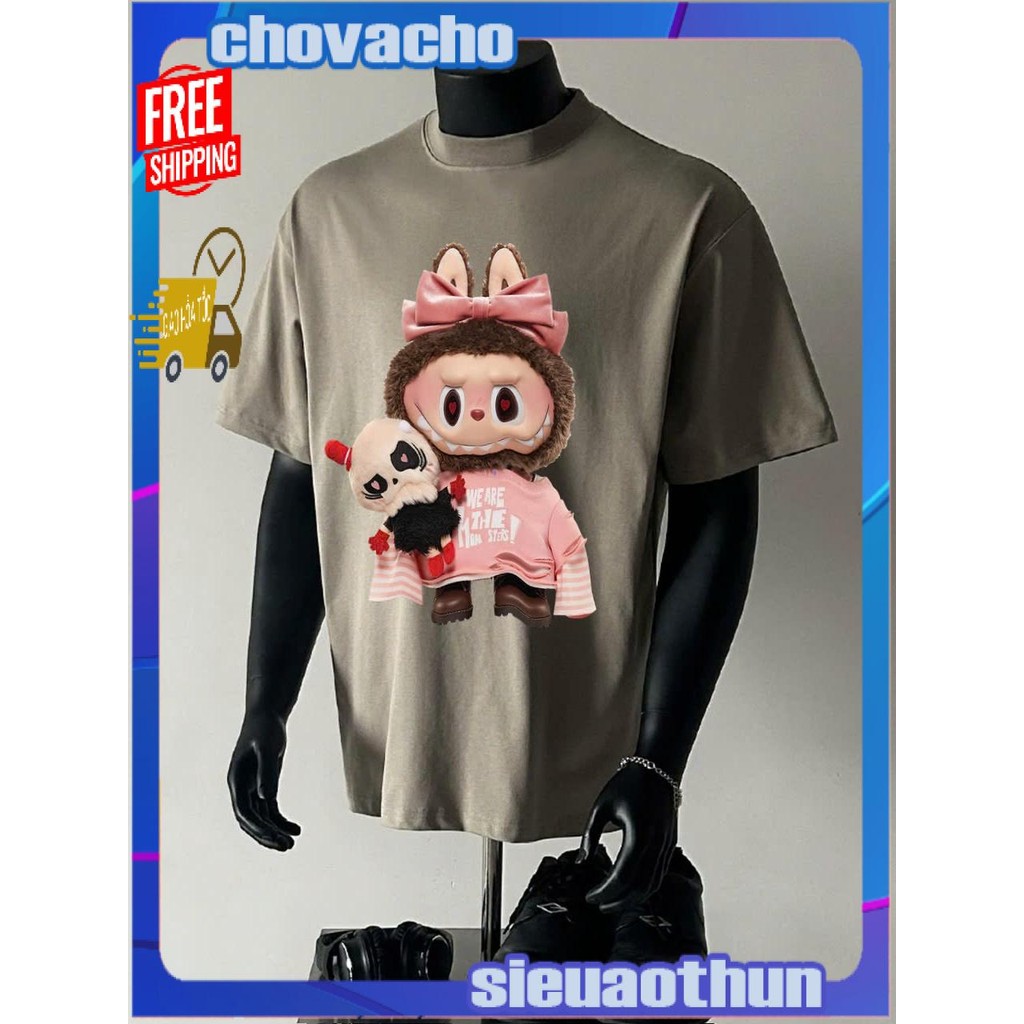 Áo thun Stee Cổ tròn LABUBU 04 Localbrand ICVCVNI Unisex
