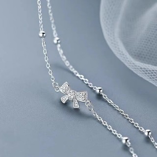 S925 Bạc Đôi Bướm Vòng Tay Đơn Giản Trang Sức Thời Trang Nữ Sinh Quà Tặng
