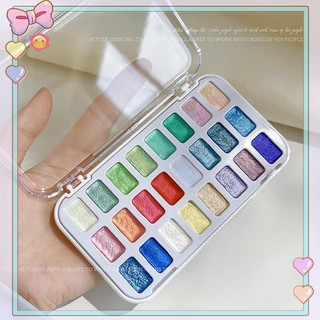 [beautifulhome] 24 Màu Sắc Sắc Tố Móng Tay Chắc Chắn Aurora Pearl Nail Art Bảng Màu Nước Vẽ Kim Loại Chrome Chameleon Nail SetGradie [beauty]