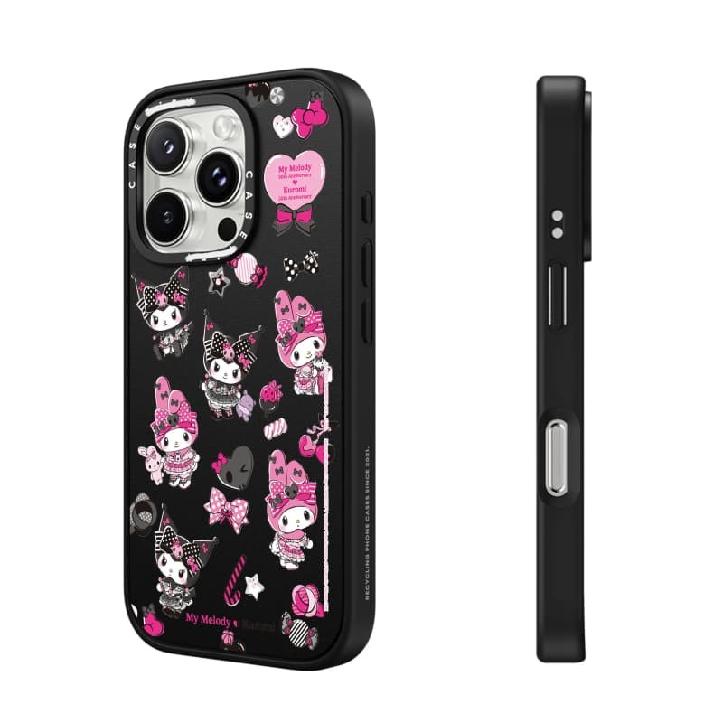 CASECASE X My Melody & Kuromi Pattern Case Matte Black Matte Purple Matte RosePink Clear Hard Case Impact Case cho Apple IPhone 13 14 15 16 Pro Max có hộp