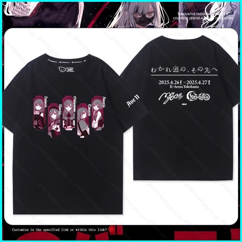 GN BanG Dream Ave Mujica Áo thun Sakiko Togawa Wakaba Mutsumi tay ngắn NG