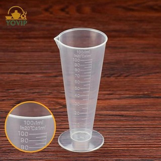 YOVIP 100ML Cốc Đo Nhựa Cân Trong Suốt Cốc Đo Rót Vòi Không Tay Cầm Hộp Đựng Chất Lỏng Cho Nhà Bếp Thanh Tiếp Liệu VN