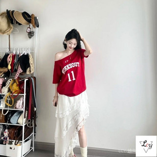Bộ đồ tôn dáng thường ngày phong cách Hàn Bộ đồ hai mảnh tôn dáng khí chất mùa hè thời thượng Bộ Đồ Hai MảNh Áo thun ngắn tay in hoa lệch vai trẻ trung phong cách Hàn mẫu mới mùa hè 2026 nữ bộ đồ hai mảnh chân váy không quy tắc