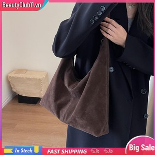 Túi du lịch đi lại nữ da lộn Hobo dung tích lớn