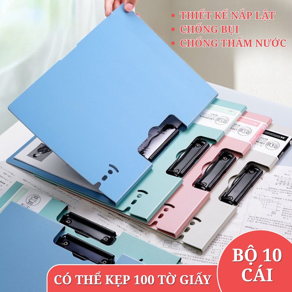 Bìa Kẹp Trình Chữ Ký A4 Cao Cấp - Bìa Đôi Nhựa Chắc Chắn, File Kẹp Tài Liệu Hai Mặt Tiện Dụng Nhiều Màu