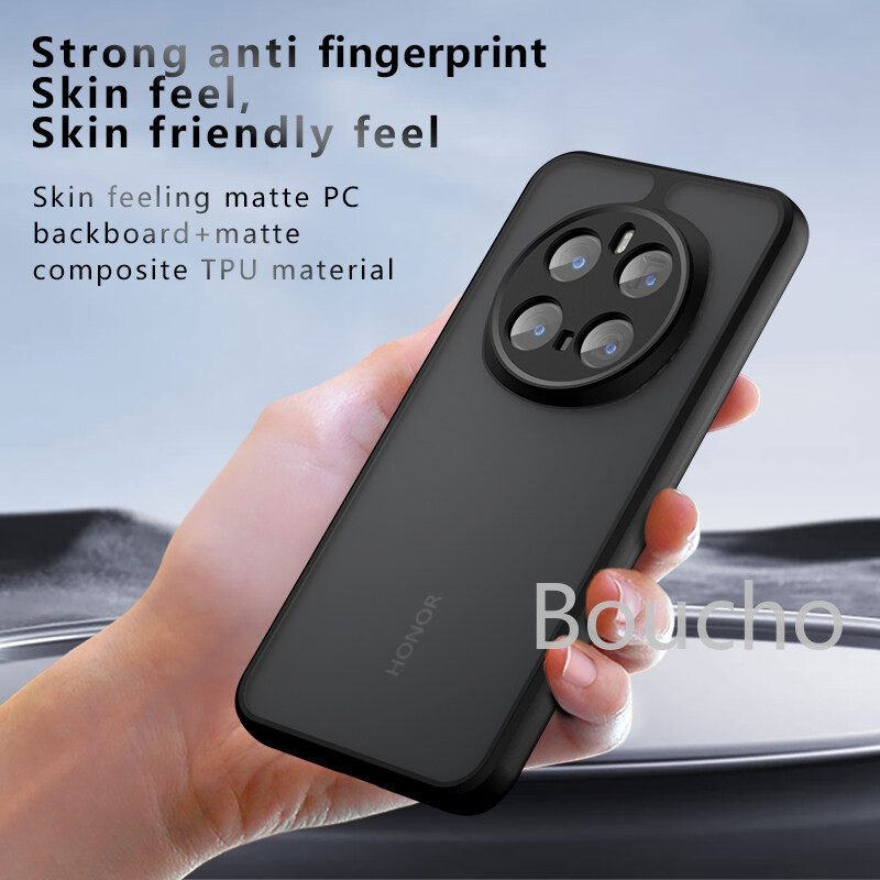 Dành Cho Honor Magic 7 6 5 Pro Magic7 Magic7Pro 7Pro 5G Ốp Điện Thoại Trong Suốt Mờ Giáp Bảo Vệ Chống Sốc Mặt Sau Chống Vân Tay Bìa Cứng