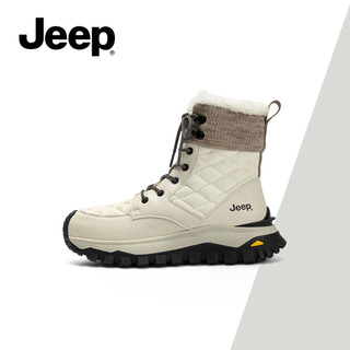 Giày Bốt Tuyết Nữ JEEP Mùa Đông Mới, Lót Lông Cừu Dày, Chống Trơn Trượt Ngoài Trời, Giày Bốt Ấm Áp Đế Dày, Giày Cotton Đông Bắc