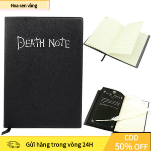 【24H】Sổ tay bìa da in họa tiết anime death note[Có hộp và tặng kèm bút lông, kẹp sách]-sổ death note/sổ da/sổ note