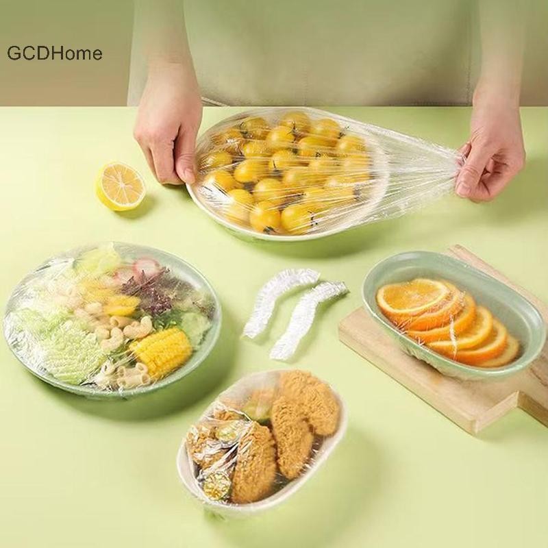 GCDHome 350 / 500 Chiếc Túi Đựng Thực Phẩm Dùng Một Lần Trái Cây Thực Phẩm Bao Da Nhựa Co Giãn Tắm Bảo Quản Nhà Bếp Tổ Chức Phim HOT