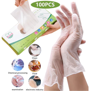 COZII Hộp 100 Găng Tay Nhựa TPE Trong Suốt Siêu Dai Đàn Hồi Dùng 1 Lần Tiện Lợi