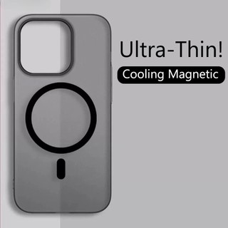 Ống Điện Thoại Từ Tính Bán Trong Suốt Mờ Chống Rơi Cho Iphone 16 15 14 13 12 Pro Max 15plus 11pro PC Vỏ Cứng Bảo Vệ