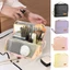 FAVORITEGOODS Bộ sắp xếp văn phòng phẩm nhiều lớp, Túi trang điểm đứng công suất lớn phân vùng, Da chống thấm nước có tay cầm Túi trang điểm có dây kéo di động Văn phòng trường học