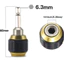 Đầu chuyển đổi đầu máy khoan, Giữ Mũi Khoan Nhả Nhanh Trục Lục Giác 1/4" 60mm