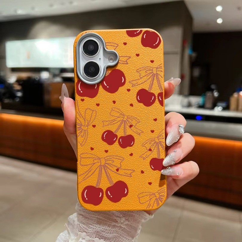 Ins Hàn Quốc Nơ Đỏ Họa Tiết Anh Đào Ốp Lưng Điện Thoại Tecno Spark 20 Pro 20C 6 GO 2023 CAMON 40 Pro Premier 20 30 30s Pro POP9 10 Vỏ Chống Sốc