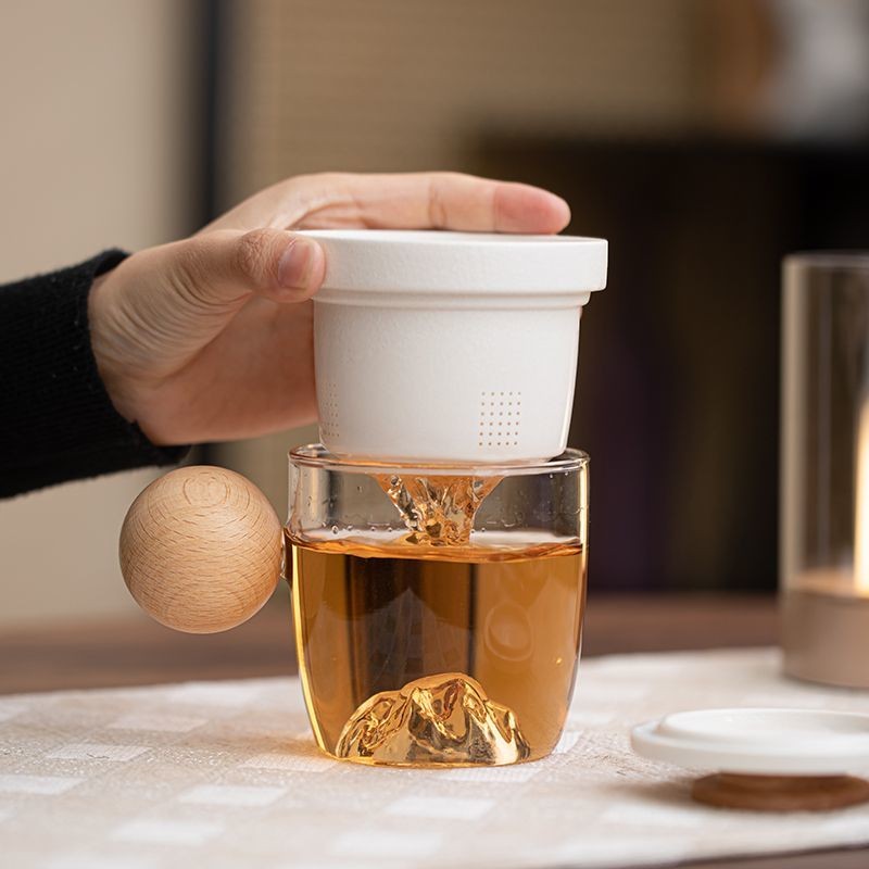 Lọc Cốc Trà Có Nắp Cốc Trà Tách Nước Văn Phòng Giải Trí Bộ Trà Đơn