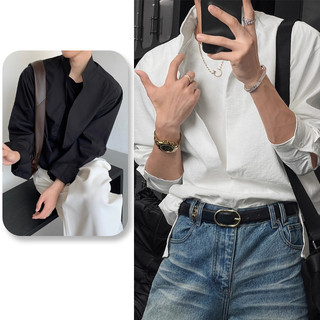 Áo sơ mi nam dài tay thiết kế Hàn Quốc, phong cách trung tính