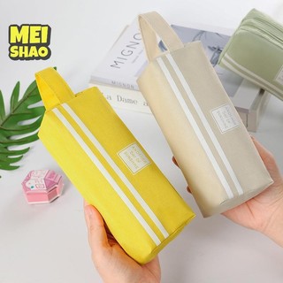 MeiShao Hộp Đựng Bút Chì Di Động Hai Lớp Vải Oxford Dây Kéo Đôi Túi Đựng Bút Chì Dành Cho Học Sinh Trở Lại Trường Bảo Quản Văn Phòng Phẩm Cung Cấp