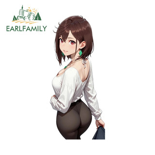 EARLFAMILY Dandadan Ayase Momo Anime Xe Dán Thời Trang Hài Hước Chống Thấm Nước JDM Đề Can Thích Hợp Cho Xe Máy Kính Chắn Gió Phía Sau Laptop