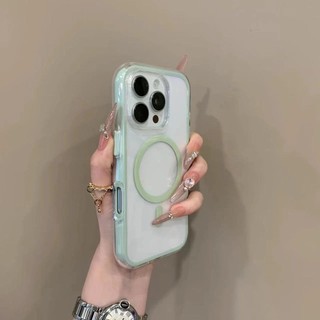 Ốp điện thoại di động từ tính 2 trong 1 thạch màu trong suốt sang trọng cho iPhone16 15 14 13 12 11 Pro Max bảo vệ camera chống sốc chống rơi mặt sau mềm