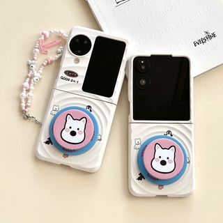 Ốp điện thoại gấp cho Oppo Find N3 Flip Boyang Design Puppy Giá đỡ từ tính Vòng tay vỏ điện thoại tpu cứng