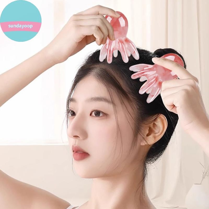Sund Nhựa Bạch Tuộc Massage Lược Kinh Tuyến Cạo Da Đầu Massage Châm Cứu Gua Sha Lược Massage Giảm Mệt Mỏi Massage VN