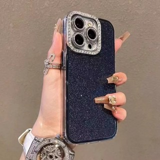 Logo Sang Trọng Kẹo Kim Cương Ốp lưng iPhone 11 12 13 14 15 16 Pro Max Plus Lấp Lánh Chống Sốc Ốp Lưng Ốp Lưng