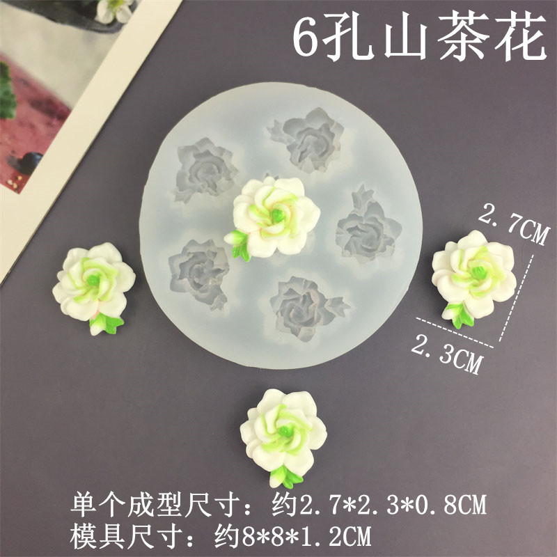 Khuôn silicon sô cô la, fondant, trang trí bánh: cúc, hồng, mẫu đơn, camellia