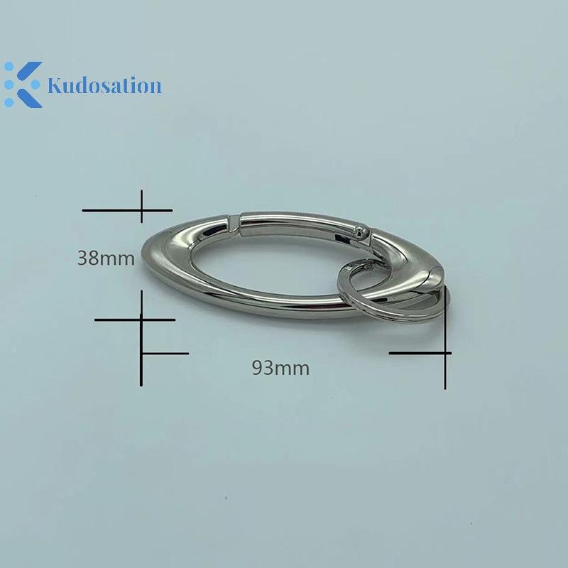 Kudosation Hợp Kim Kẽm Móc Khóa Hình Bầu Dục Đa Năng Leo Núi Móc Khóa Phụ Kiện