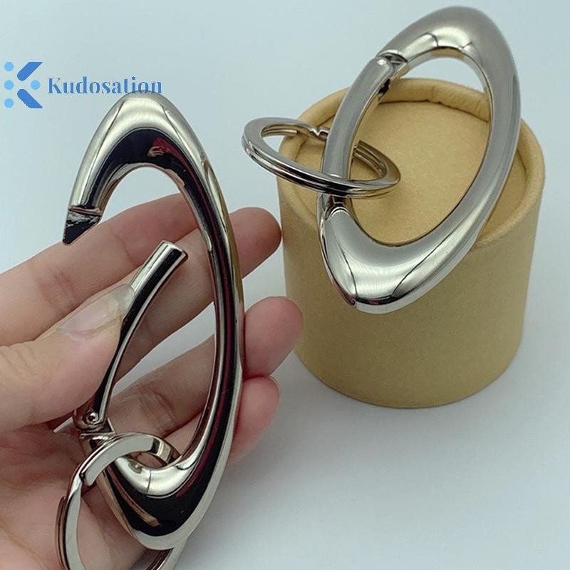 Kudosation Hợp Kim Kẽm Móc Khóa Hình Bầu Dục Đa Năng Leo Núi Móc Khóa Phụ Kiện