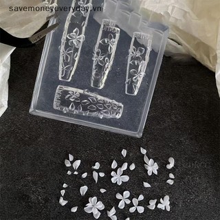 [savemoneyeveryday] Khuôn hoa 3D làm móng tay, silicone, mẫu cánh hoa lily, khuôn nhựa, khắc nghệ thuật