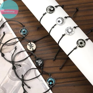 Sund 2 Cái / bộ Cá Tính Dạ Quang Mặt Trời Mặt Trăng Vòng Tay Cho Người Yêu Dây Quyến Rũ Tiệc Tình Bạn Phụ Kiện Trang Sức Cặp Đôi Quà Tặng VN