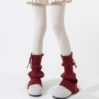 Máy hâm nóng chân ASDFGER kèm tất dệt kim dày giữa bắp chân, Style Harajuku đơn sắc, phù hợp làm quà tặng
