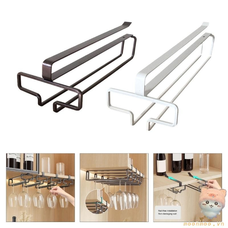 Giá lưu trữ kính rượu vang mặt trăng Thiết kế Giá đỡ hoàn hảo cho quán bar và nhà bếp