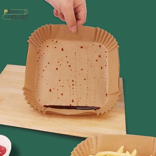 PlumHOUSE Nồi Chiên Không Khí Dùng Một Lần Giấy Nướng Lót Mẫu Khay Bếp Nướng Giấy Da Chiên Không Khí Phụ Kiện VN