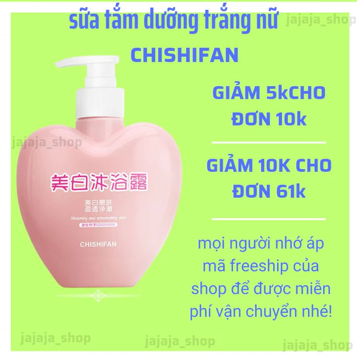 Sữa tắm trắng da,CHISHIFAN,sữa tắm nữ,sữa dưỡng thể,sữa tắm hương nước hoa,sữa tắm thơm lâu,giúp da trắng sáng,mịn màng.