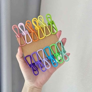 Combo 10 Móc Kẹp Lõi Kim Loại Treo Quần Áo Nhiều Màu - Kẹp Đa Năng - Kẹp Gói Thực Phẩm - Kẹp Inox 304 Phơi Quần Áo-FE123