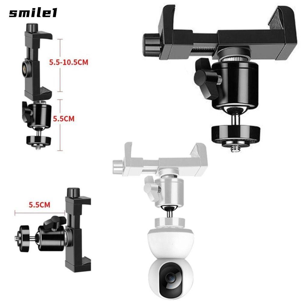 Giá đỡ Camera Mini SMILE, có thể điều chỉnh 360° Giá đỡ giường màn hình xoay cho bé, cố định kẹp không đục lỗ Giá đỡ máy ảnh thông minh