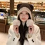 Mũ dệt kim MERIGGIARE, Mũ chui đầu dệt kim hình gấu dễ thương, Mũ bảo vệ tai ấm áp chống gió chống lạnh Thể thao ngoài trời