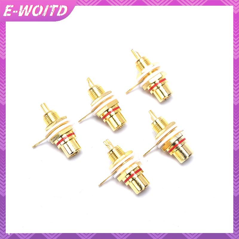 E-woitd 10 Chiếc Bảng Gắn Mạ Vàng RCA Nữ Cắm Jack Âm Thanh Ổ Cắm Khuếch Đại HNVN