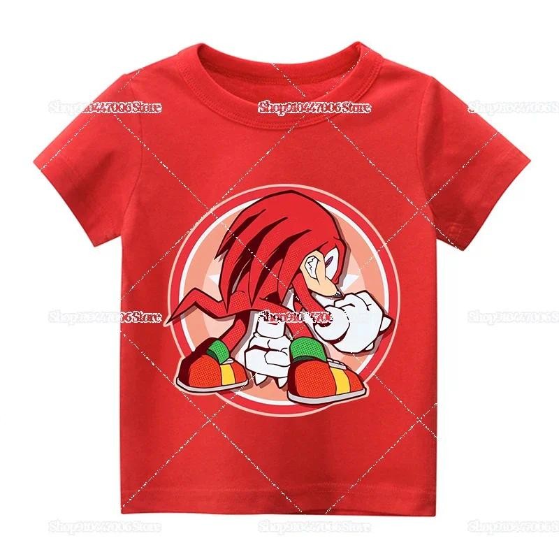 Hoạt Hình Sonic Shadow Amy Knuckles Đuôi Trẻ Em Áo Thun Anime In Hình Bé Trai Bé Gái Sinh Nhật Đồ Họa Hàng Đầu