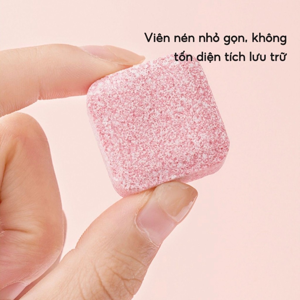 Hộp 12 viên tẩy bồn cầu khử mùi diệt vi khuẩn toilet Viên sạch bồn cầu tẩy bay vết ố bẩn