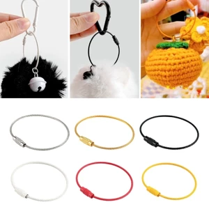 Treeling 10 chiếc nhẫn chìa khóa sắt có khóa an toàn cho các dự án thủ công trang sức thủ công