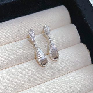 Đôi Hoop Earrings bạc mạ nước kèm chuỗi cổ sang trọng nhẹ thiết kế mát mẻ