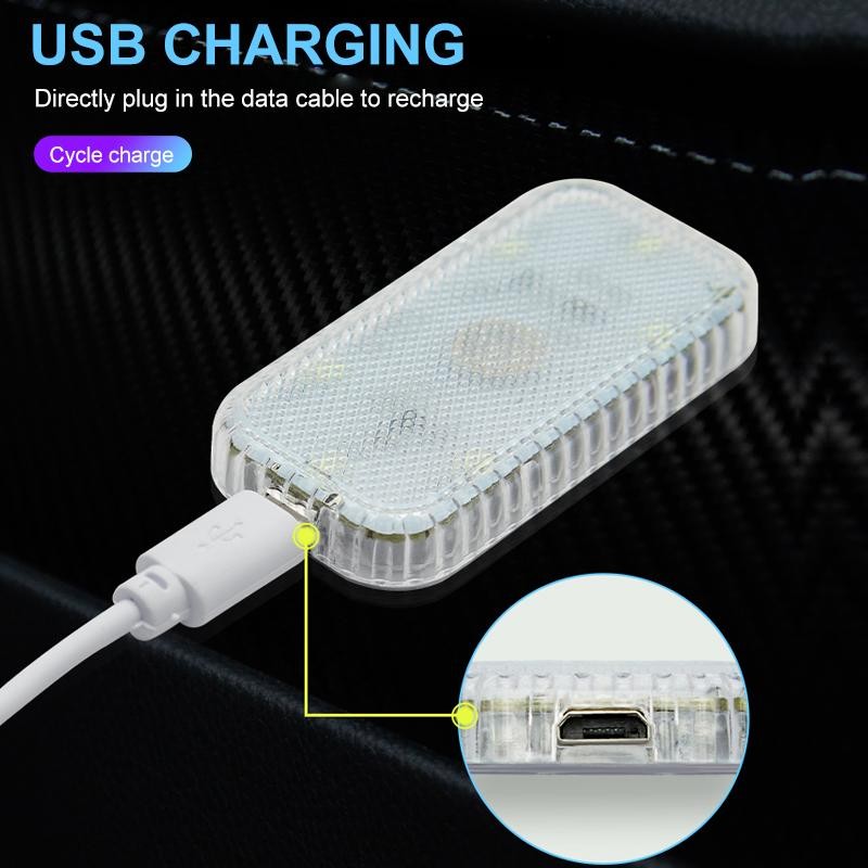 Đèn khí quyển ô tô với đèn LED cảm ứng, tiện lợi làm đèn đọc sách và có chức năng sạc USB không dây