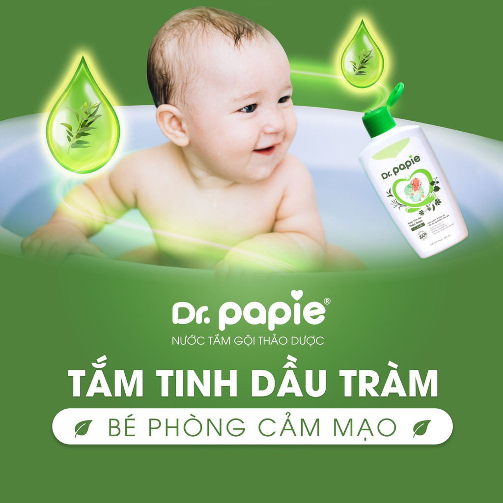 Mô tả Nước Tắm Thảo Dược Dr Papie Giúp Giảm Mẩn Ngứa, Rôm Sảy Cho Bé - Chai 230ml/Chai 500ml/Gel 300ml - 6