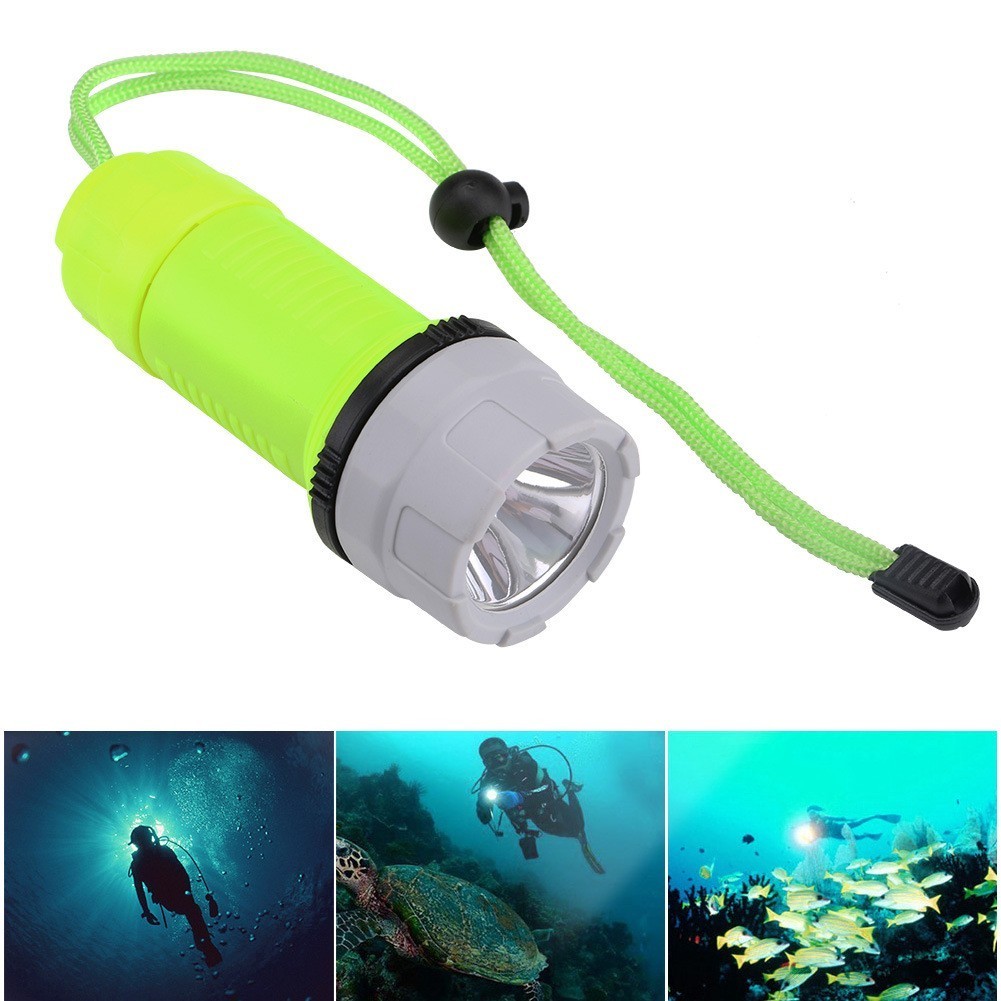 [Welv] Đèn pin LED lặn dưới nước mạnh chống nước Đèn pin lặn biển