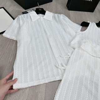 [HÀNG CAO CẤP] Set Đồ Đôi Couple Nam Nữ Trắng Sơ Mi + Áo Sát Nách + Chân Váy Dài