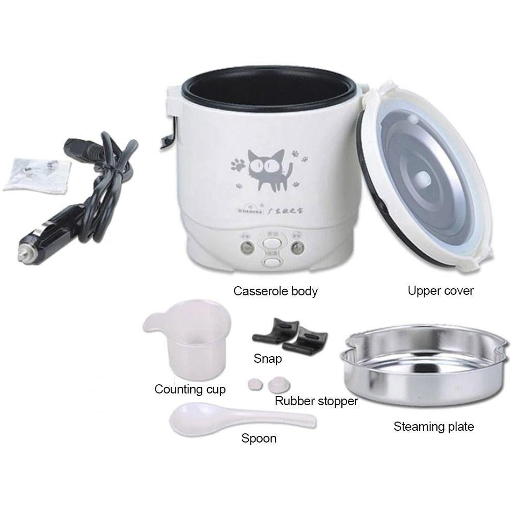 YMIFI MultiCooker, Dành Cho Xe Tải Nhà Nồi Cơm Điện 12V 24V 220V, Nồi Canh Mini Cháo Máy Nấu Ăn Chảo Nồi Cơm Điện Hộ Gia Đình