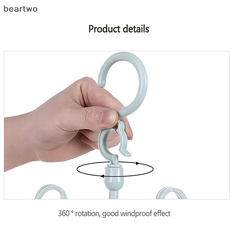 < Beartwo > al Giày Sấy Móc Treo Giá Phơi Chống Gió Xoay Ban Công Khăn Cà Vạt Treo Giày Để Bảo Quản Gia Đình Sắp Xếp Đẹp
